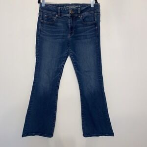 American Eagle Kick Boot Jeans Women's 12 Regular Super Stretch Mid Rise Bootcut
